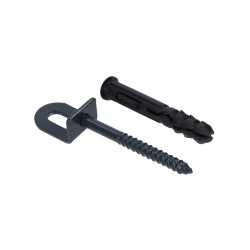 Kotvenie plotu 35X25mm s hmoždinkou, antracit Kotvenie plotu 35X25mm s hmoždinkou, antracit